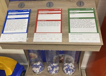 Poděkování za žetonky v Tescu 